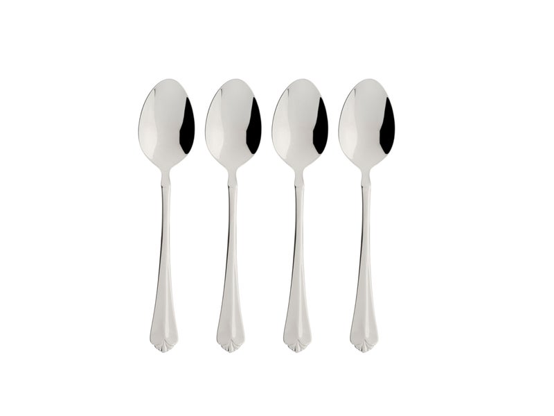 Oneida Silverware Set, Juilliard Fine Flatware 4-Piece Teaspoon Set, Service For 4, Rust Resistant 18/10 Stainless Steel, Dishwasher Safe, Mirror Finish, Home And Kitchen Utensils (Silver 4 Piece) - Image 1